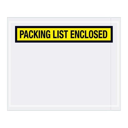 Panel Face Envelopes, Packing List Enclosed Print, 5-1/2L X 4-1/2W, Yellow, 1000/Pack